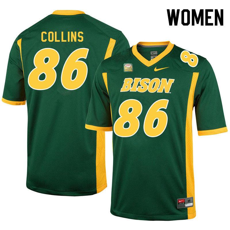 Women #86 Mekhi Collins North Dakota State Bison College Football Jerseys Sale-Green